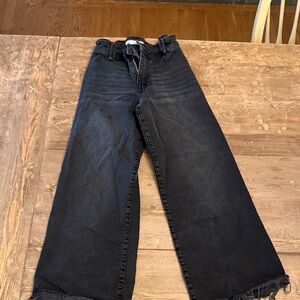 Zara Women's Black Wide-Leg Jeans